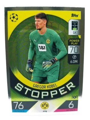 2022-23 Topps Match Attax Gregor Kobel #209 Stopper Borussia Dortmund  - Image 1 of 3
