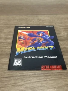 Mega Man 7 (Super Nintendo, SNES) **SOLO MANUALE** autentico e come nuovo - Foto 1 di 9
