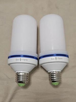 2 Eco Flame LED Flame Effect Light Bulbs 4 Modes Tested Works E26/E27 - Image 1 of 4