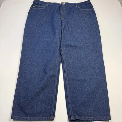 L.L.Bean Jeans Mens 46x30 Blue Denim Relaxed Fit 100% Cotton Zip Fly Classic - Image 1 of 4