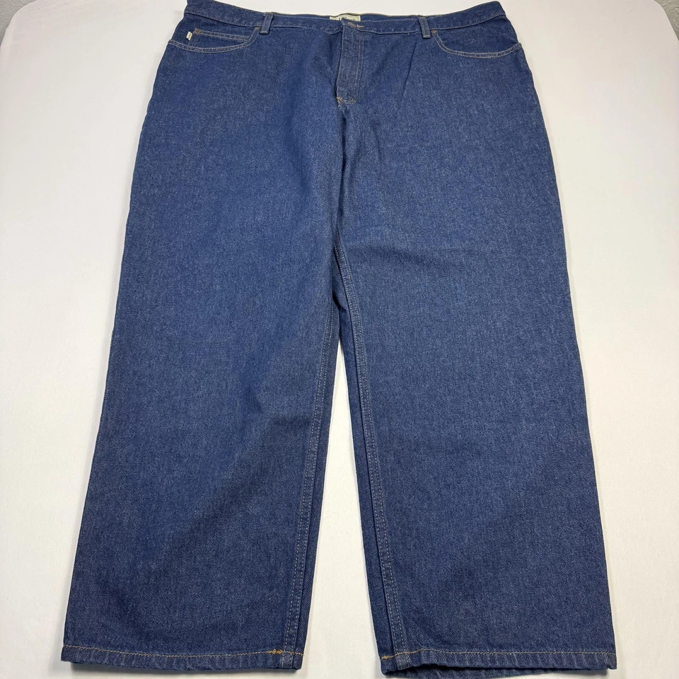 L.L.Bean Jeans Mens 46x30 Blue Denim Relaxed Fit 100% Cotton Zip Fly Classic - Image 1 of 4