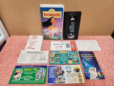 VTG 1996 Disney "Pocahontas" VHS Tape w/ Inserts Disney Masterpiece VHS - Image 1 of 4