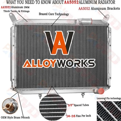4 Row Aluminum Cooling Radiator Fits Nissan 300ZX Z31 VG30 3.0L V6 Gas 1984-1988 - Image 1 of 4