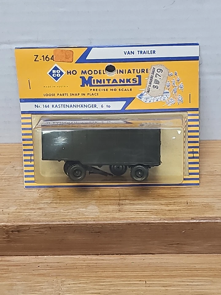 Roco Minitanks  Z-164 1/87 WWII US M-119 6T Closed Van Trailer New.  - Image 1 of 1