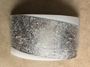 applique interno vetro bianco sabbiato e argento 35 x 20 cm 2 lampade max 60w - Foto 1 di 8