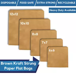 More details for brown strung kraft paper food bags takeaway paper bags fruit shop counter bags