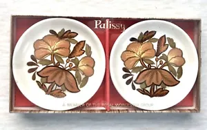 Set 2 Royal Worcester Palissy Kismet Pattern Dishes Flower Vintage Retro Kitsch - Picture 1 of 9