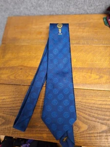 Corbata Cornelia James Azul Marino Rotary Logo Internacional - Imagen 1 de 3