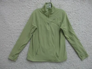 Nike Sweater Extra Large Youth Green Fleece Pullover Quarter Zip Pockets Girls - Picture 1 of 12