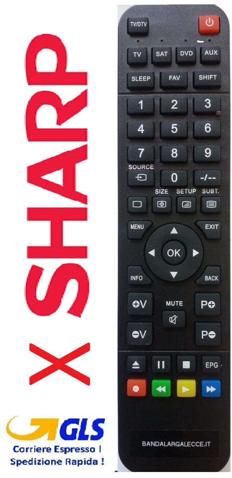 Telecomando programmato per SHARP Selezionare il modello arriva già pronto - Immagine 1 di 1