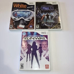 3-Qty Giochi Nintendo Wii Completi, Snowboard Bianco, Star Wars, Project Runway - Foto 1 di 12