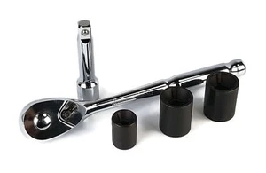Tri Groove Socket Set with Ratchet - T Groove Drive Sizes #20, #30 and #40 - Picture 1 of 6