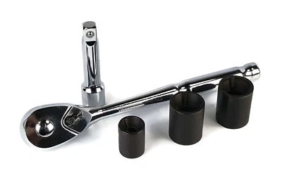 Tri Groove Socket Set with Ratchet - T Groove Drive Sizes #20, #30 and #40 - Image 1 of 4