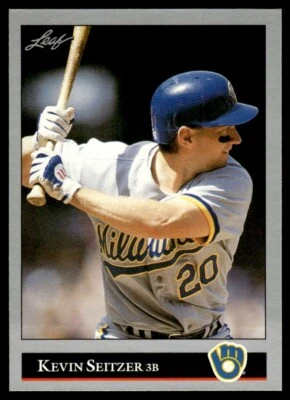 1992 Leaf #399 Kevin Seitzer Milwaukee Brewers - Image 1 of 2