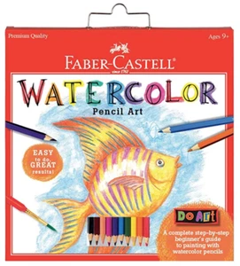 Faber-Castell 15 Piece Watercolor Pencil Paper Art Set for Beginners Ages 9+ NEW - Picture 1 of 5