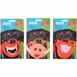 3 x Funny Novelty Pet Dog Chew Toys Puppy Lip Vampire Pig Toys Sound Squeaky - Picture 1 of 2