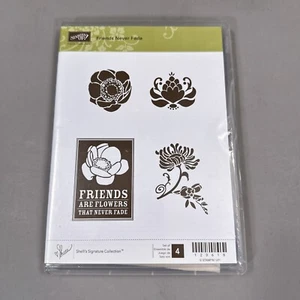 Stamping Up Friends Never Fade Red Rubber Cling Mount Stamp Set - Picture 1 of 2