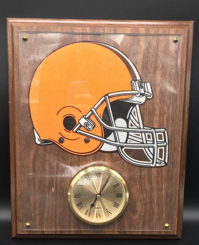 Vintage Cleveland Browns Plaque Wall Clock - View Photos Cover