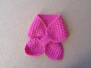 Kids Ascot Scarf Hand Knit Soft Neck Warmer Small Bow Scarf Girls Boys Child - Picture 1 of 21