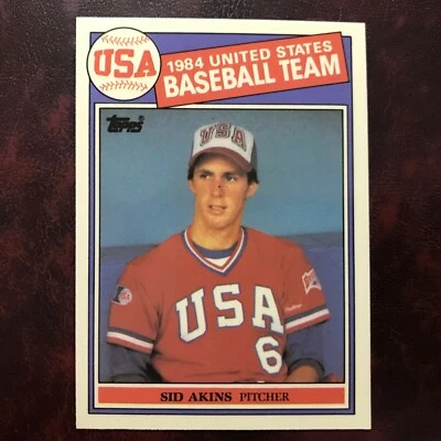 1985 Topps TIFFANY Set SID AKINS ROOKIE #390 USA OLYMPICS ** MINT ** HIGH GRADE  - Image 1 of 2