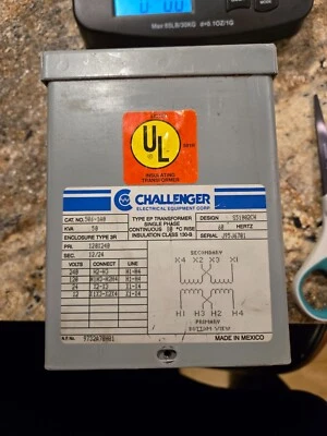 UL Listed Challanger Buck-Boost Transformer .5KVA 120x240 12x24v 506-1A0 - Image 1 of 4