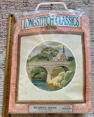 Vintage Coats Semco Richmond Bridge Long Stitch Kit 3250-0005 Australia Started - Image 1 of 4