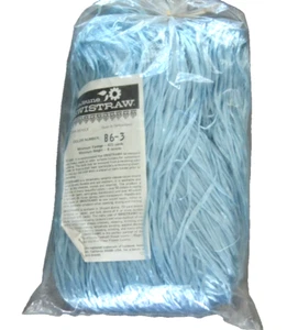 LeJEUNE SWISTRAW Raffia BLAU Viskose Rayon Vintage 4000 Denier Schweiz Tasche - Bild 1 von 3