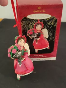 Hallmark Keepsake Ornamento Rosa Rossa Angelo Lingua dei Fiori Serie da Collezione - Foto 1 di 6