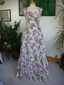 Gorgeous Fully Boned 1950's Wedding/Opera/Party/Ball Maxi Dress Waist 24" - Picture 1 of 10