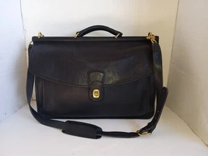 Coach "Beekman" 1996 maletín de cuero negro bolso para computadora portátil H6C 5266 *Excelente* - Imagen 1 de 21