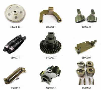Aluminum alloy metal Upgraded Parts Fit 1:10 HSP 94180 Rc Car Titanium - Image 1 of 4
