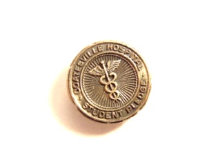 old silver colored Coatesville Hospital Student Pledge pin (Coatesville, PA) - Picture 1 of 6