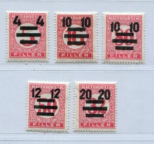 HUNGARY 1931 SCARCE POSTAGE DUE SET SCOTT J124-J128 PERFECT MNH - Picture 1 of 1