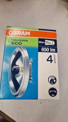 OSRAM LAMPADINE HALOGEN ECO 650 lm 50W=75W  4 Years HALOSPOT 111 - Immagine 1 di 4