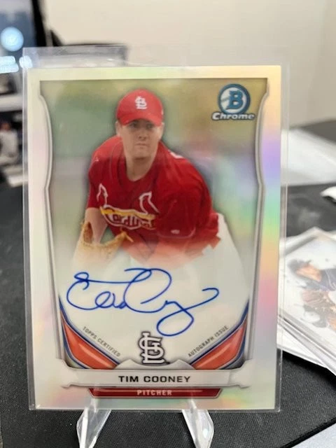2014 Bowman Chrome - Prospect Autographs Tim Cooney #BCAP-TC Refractor /500 (AU, - Image 1 of 1