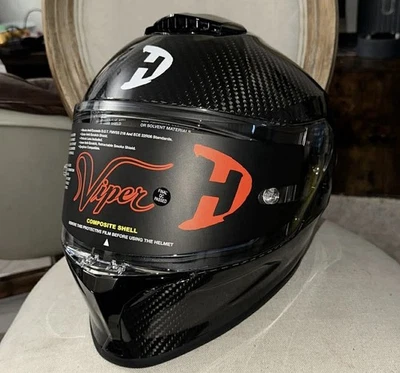 Casco de motocicleta Daytona Viper de fibra de carbono talla grande Foto 1 de 2