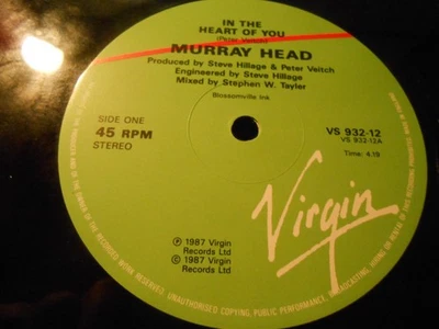 Murray Head - "In The Heart Of You/Fear And Ambition/Wanderer" VIRGIN 12" Single - Image 1 of 2
