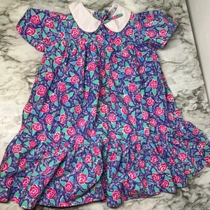 Vintage 90s Cuties by Judy Girls Dress 5-6T Cottagecore Floral Ruffle Garden - Picture 1 of 5