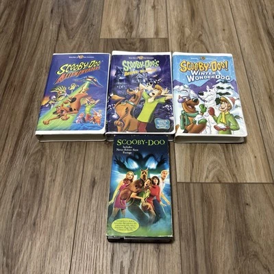Scooby Doo Vintage VHS Tape Lot of 4, Alien Invasion, Original Mysteries - Image 1 of 3