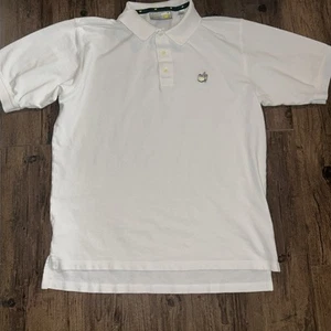 Augusta National Golf Shop Slazenger White Cotton Golf Polo Shirt Y2K Mens Large - Picture 1 of 19