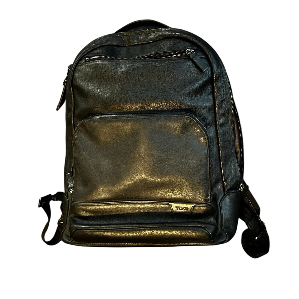 Mochila TUMI HARRISON Warren Cuero Negro En Excelente Estado Foto 1 de 4