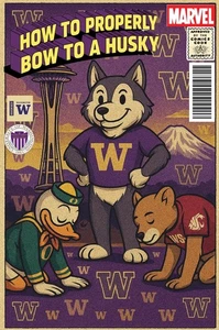 Washington Huskies NCAA College Football Poster Druck Blechschild 12 x 8 Zoll Aqaa - Bild 1 von 6