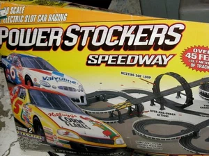 Life-Like NASCAR Power Stockers Speedway HO Scale Slot Racing Set! Huge Track! - Picture 1 of 2