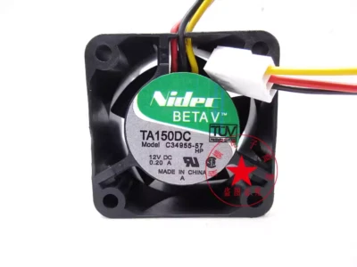 1PC NIDEC TA150DC C34955-57 4020 12V 0.20A 3-wire cooling fan - Image 1 of 3