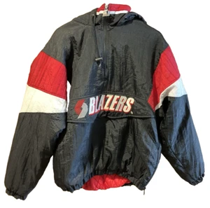 Vintage STARTER NBA Portland Trail Blazers  90’s  Jacket size XL Pullover Coat - Picture 1 of 13