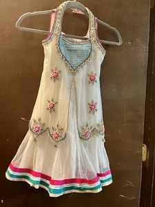 girl dress india party handmade embellished  - Picture 1 of 12