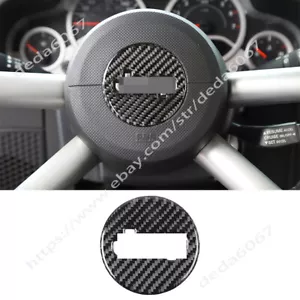 Cubierta del anillo central del volante de fibra de carbono apta para Jeep Wrangler JK 2007-2010 - Imagen 1 de 10
