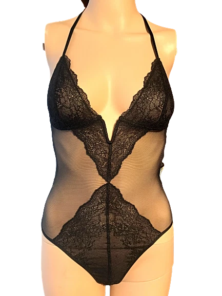 $60 VICTORIAS SECRET LACE V-WIRE PLUNGE TEDDY SLIP THONG LINGERIE XS S M XL NWT - Image 1 of 1