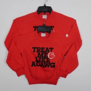 Vintage Lot of 2 Youth 6/8 Georgia Bulldogs Crewneck Sweatshirts - Picture 1 of 6