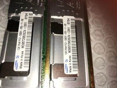 2GB IBM Samsung PC2-5300F DDR2 2Rx8 RAM 4 HP DL360 DL380 ML350 ML370 (2 X 1GB)   - Image 1 of 4